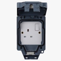 T&J 1 GANG WEATHERPROOF
 IP66 1 X 13A SWITCH SOCKET